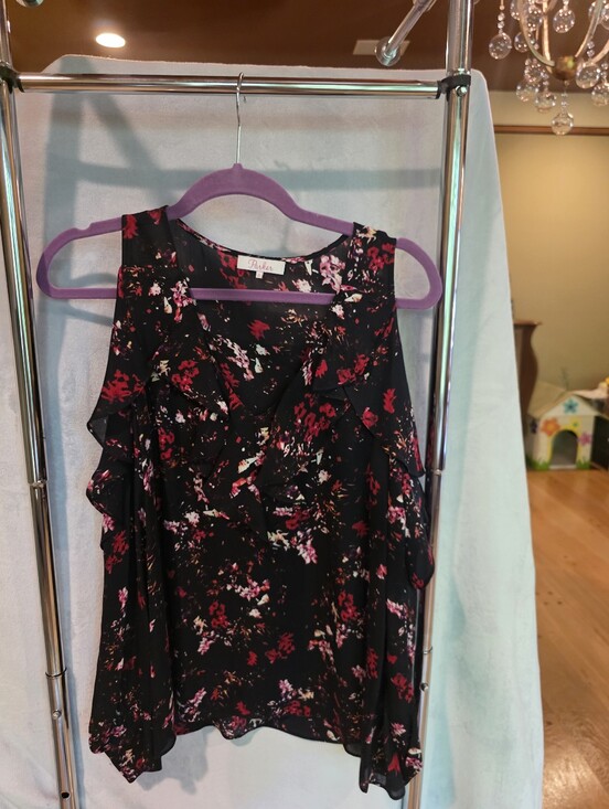 Parker Tops - Parker Floral Cold Shoulder Top